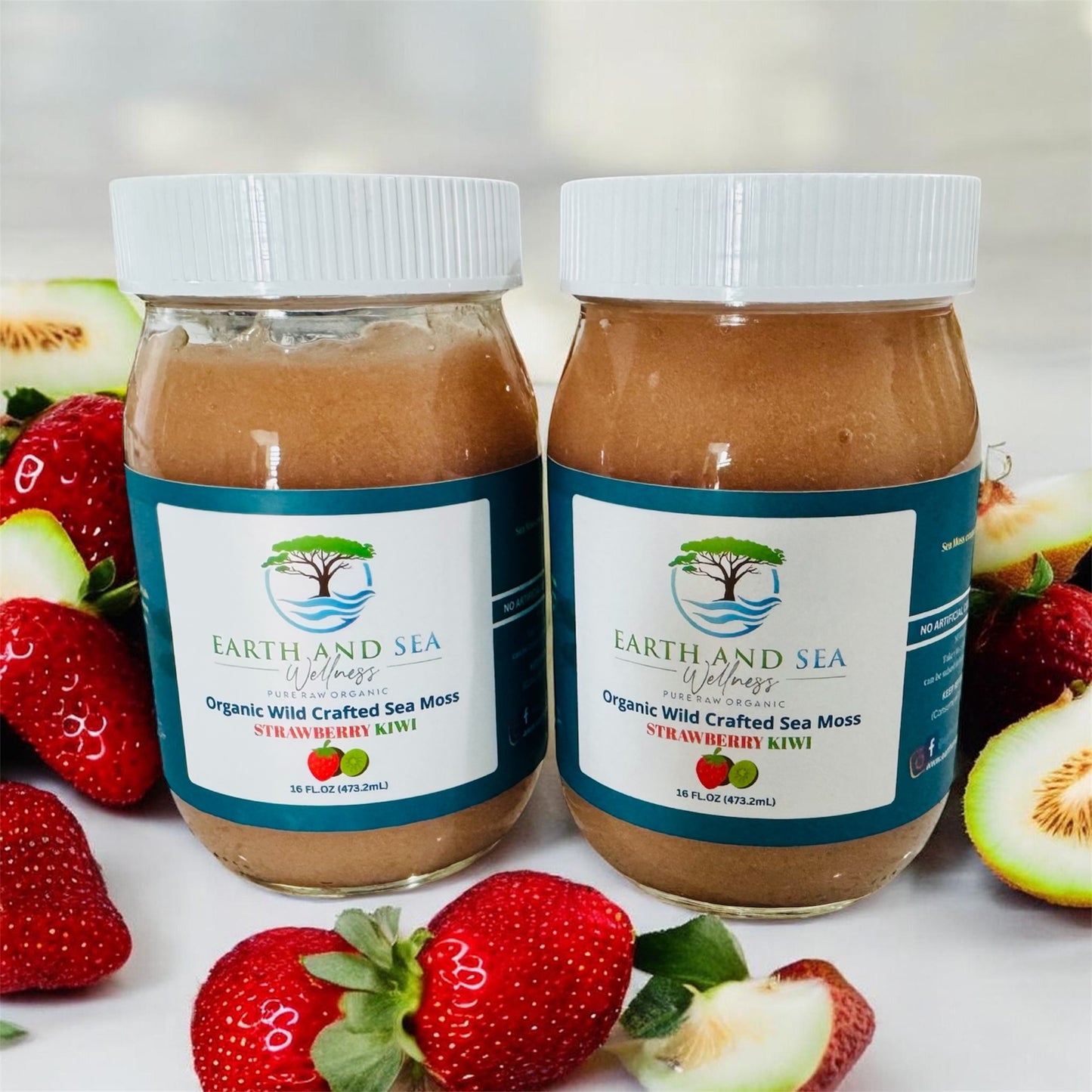 New! Pre-Sweetened Strawberry Kiwi Sea Moss Gel