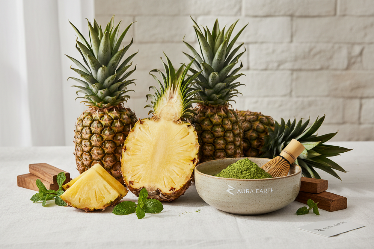 New! Pre-Sweetened Pineapple Matcha Coconut Sea Moss Gel