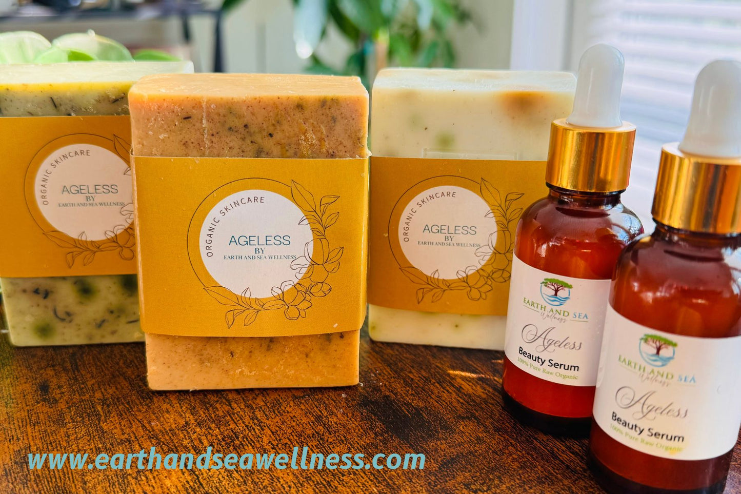 New! AGELESS BEAUTY FACIAL CLEANSING BARS (6.7 oz)-TURMERIC