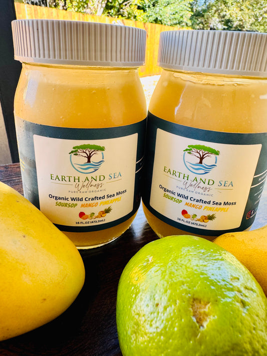 New! Pre-Sweetened Soursop Mango Pineapple Sea Moss Gel