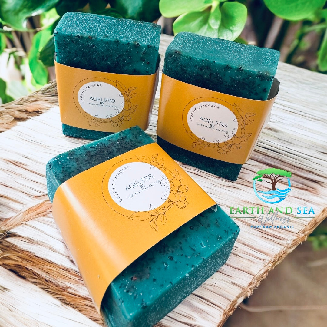 New! Blue Spirulina Ageless Beauty Bar - Anti-Aging Soap | Earth and Sea Wellness