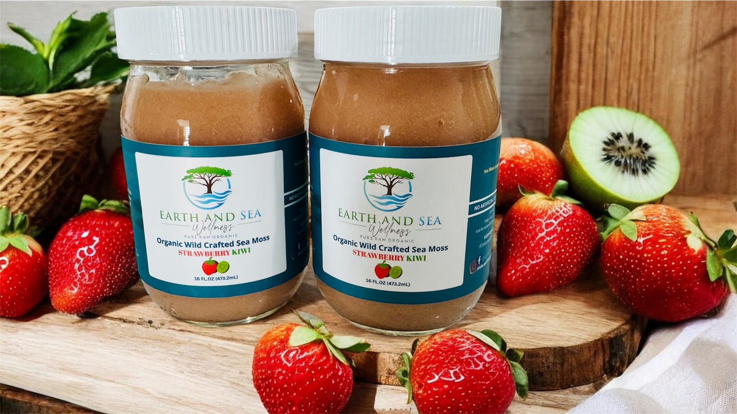 New! Pre-Sweetened Strawberry Kiwi Sea Moss Gel