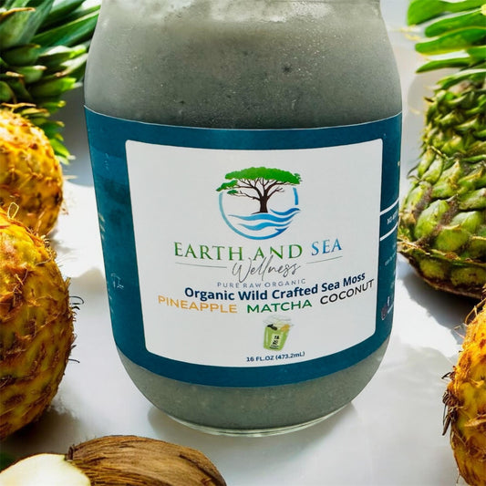 New! Pre-Sweetened Pineapple Matcha Coconut Sea Moss Gel